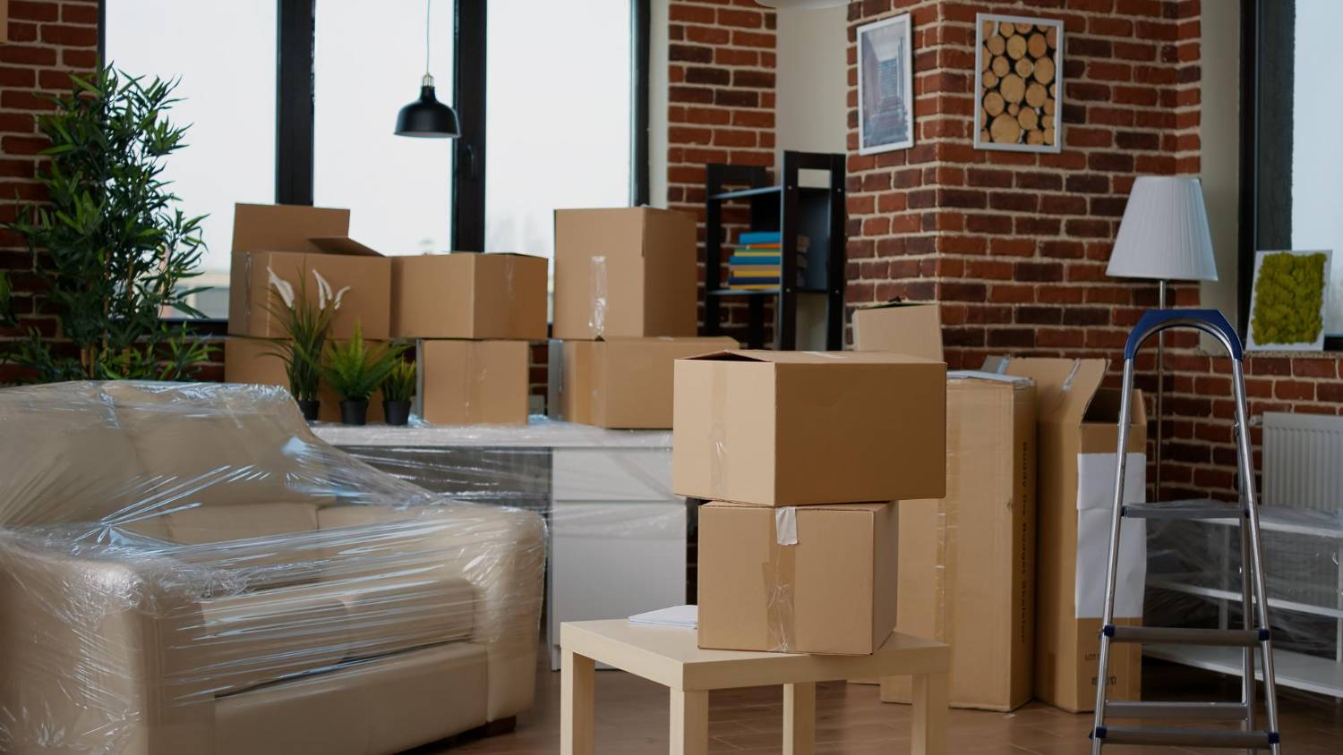 Professional movers at work